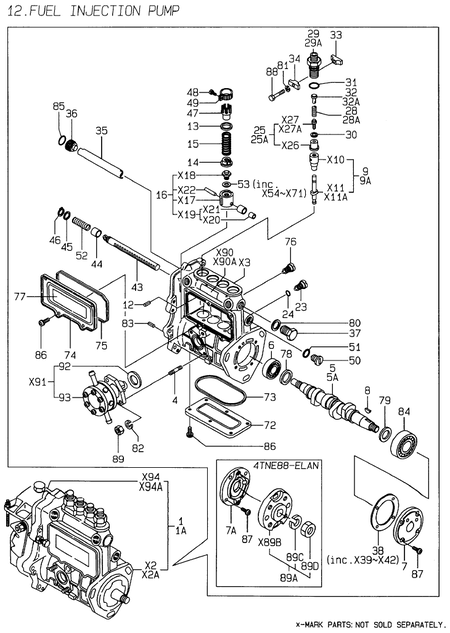 FUEL INJECTION PUMP (4TNE88-ELAN) FUEL INJECTION PUMP (4TNE88-ELAN)