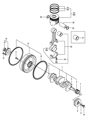 CRANKSHAFT & PISTON (4TNV88C-DSA) CRANKSHAFT & PISTON (4TNV88C-DSA)