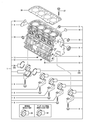 CYLINDER BLOCK (4TNV84T-ZDSA2D) CYLINDER BLOCK (4TNV84T-ZDSA2D)