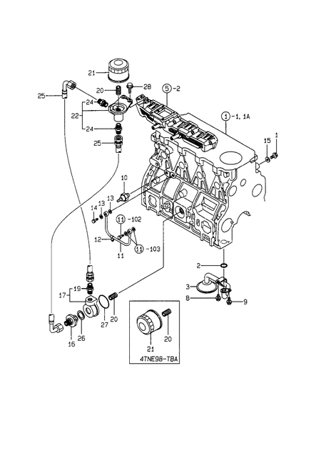LUB.OIL SYSTEM (4TNE98-TBZ) LUB.OIL SYSTEM (4TNE98-TBZ)
