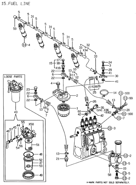 FUEL LINE (4TNE94-WI) FUEL LINE (4TNE94-WI)