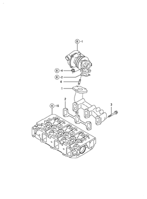 EXHAUST MANIFOLD (3TNV84T-BKSA3) EXHAUST MANIFOLD (3TNV84T-BKSA3)