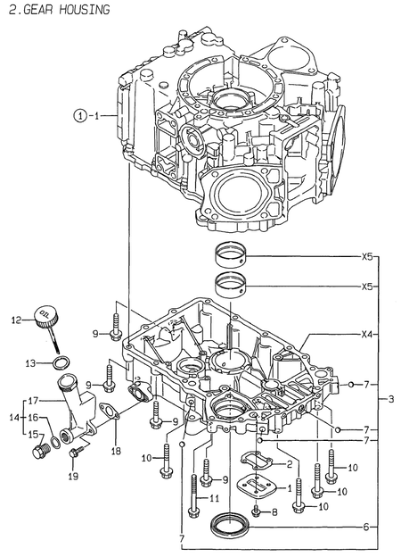 GEAR HOUSING (2V78C-DXCA)