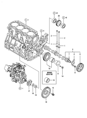 CAMSHAFT & DRIVING GEAR (4TNV98-ZNSAD) CAMSHAFT & DRIVING GEAR (4TNV98-ZNSAD)