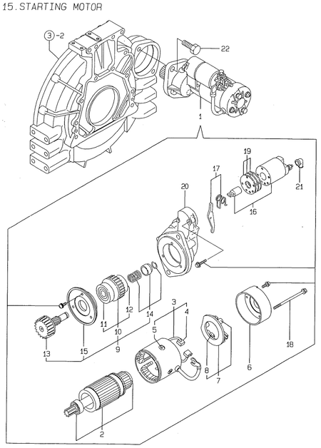 STARTING MOTOR (4TNE98-KM)