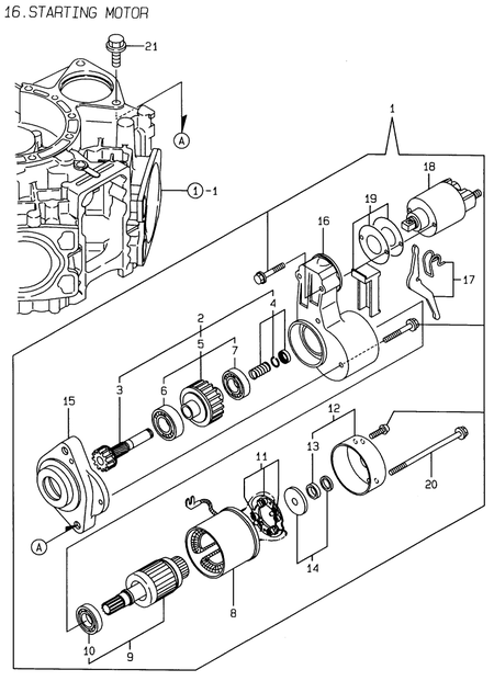 STARTING MOTOR (2V78-CA)