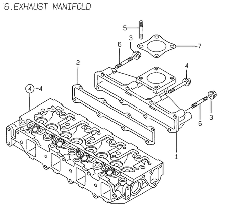 EXHAUST MANIFOLD (4TNE84-DS)
