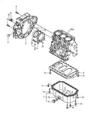 FLYWHEEL HOUSING & OIL SUMP (3TNV88C-DKW) FLYWHEEL HOUSING & OIL SUMP (3TNV88C-DKW)