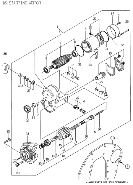 STARTING MOTOR (4TNE84-ELAN)