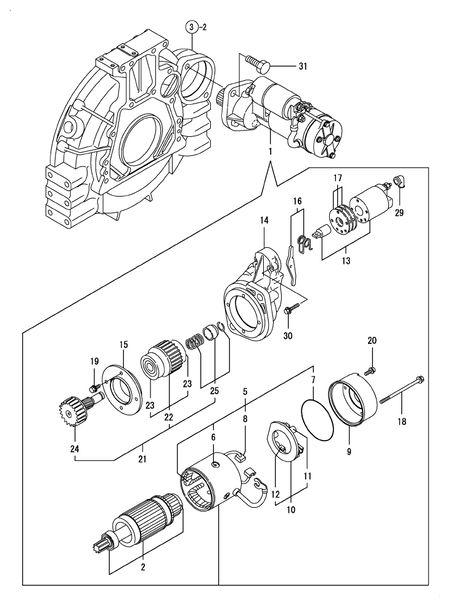 STARTING MOTOR (4TNV98T-ZSLY)