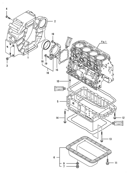 FLYWHEEL HOUSING & OIL SUMP (4TNV84T-BMRG1)