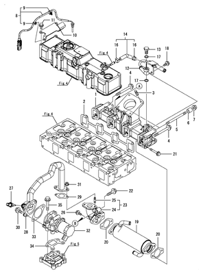 EXHAUST MANIFOLD (4TNV98C-XNRA) EXHAUST MANIFOLD (4TNV98C-XNRA)