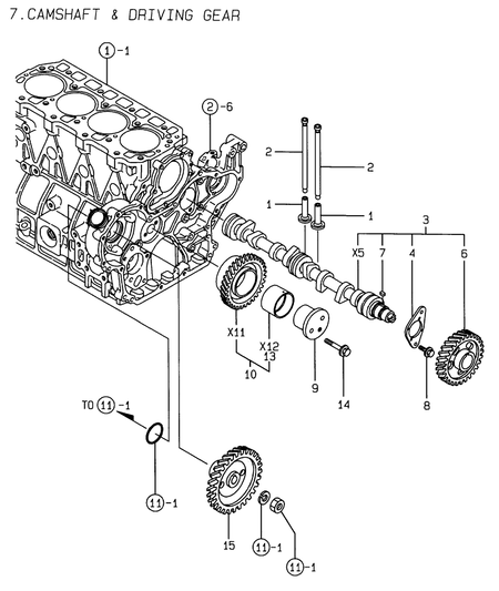 CAMSHAFT & DRIVING GEAR (4TNE94-DBW)