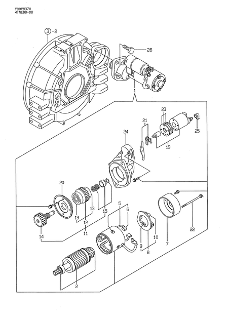 STARTING MOTOR (4TNE98-DB)