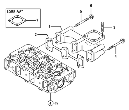 EXHAUST MANIFOLD (3TNV88-NNS)
