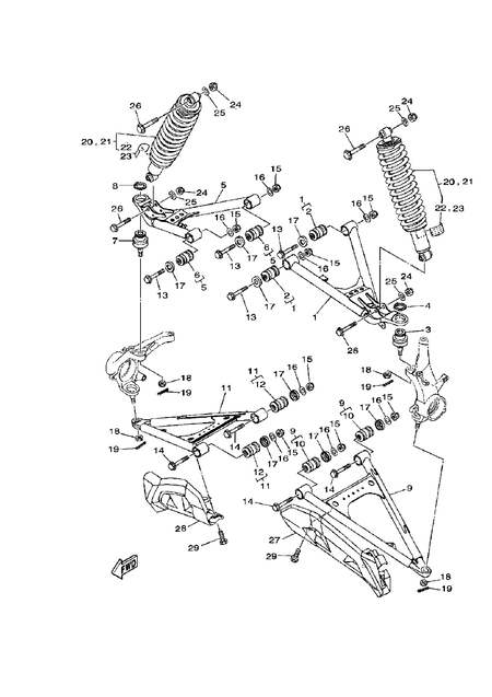 FRONT SUSPENSION & WHEEL (YU700G(2019US))
