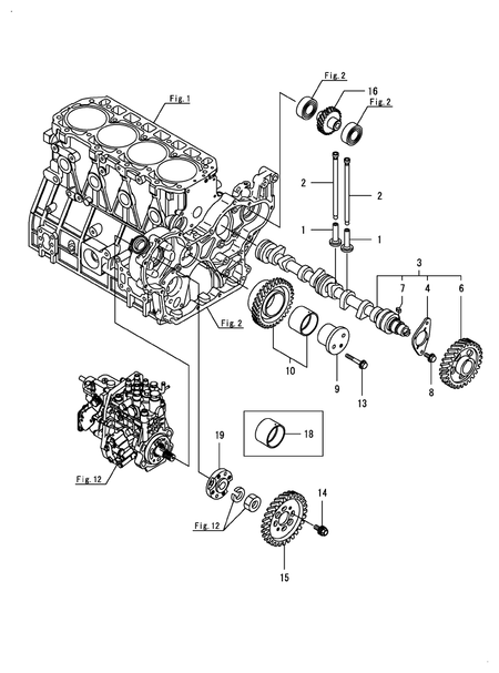 CAMSHAFT & DRIVING GEAR (4TNV94L-PITL)