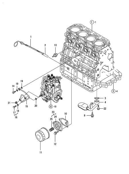 LUB.OIL SYSTEM (4TNV84-KLAN) LUB.OIL SYSTEM (4TNV84-KLAN)