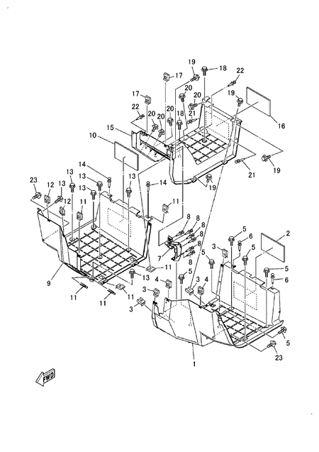 STAND & FOOTREST(1)(G) (YU700GMP)