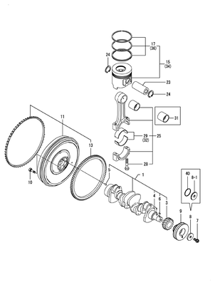 CRANKSHAFT & PISTON (4TNV98CT-GGE) CRANKSHAFT & PISTON (4TNV98CT-GGE)