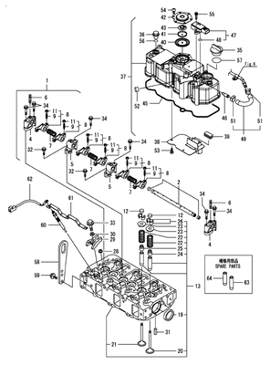 CYLINDER HEAD & BONNET (3TNV88C-DSA) CYLINDER HEAD & BONNET (3TNV88C-DSA)