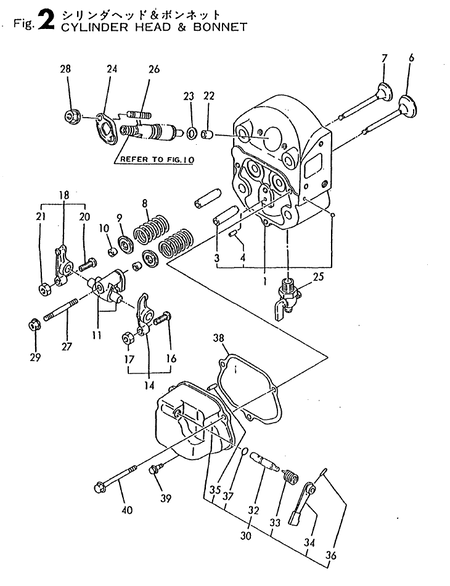 CYLINDER HEAD & BONNET (TF65L) CYLINDER HEAD & BONNET (TF65L)