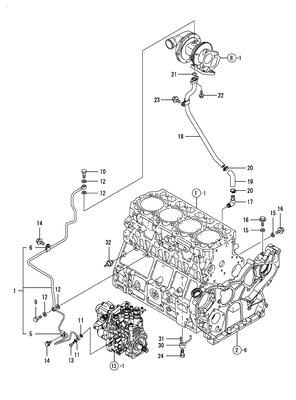 LUB. OIL PIPING (4TNV106T-GGE)