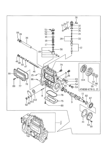 FUEL INJECTION PUMP (4TNE88-ETB) FUEL INJECTION PUMP (4TNE88-ETB)