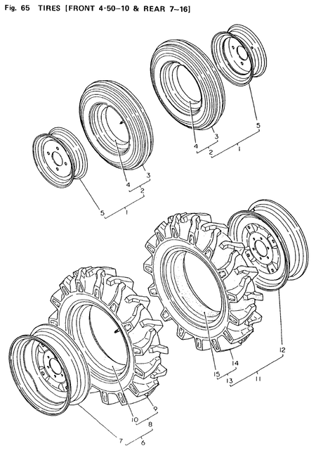 TIRES(FOR YM140/147) (YM140) TIRES(FOR YM140/147) (YM140)