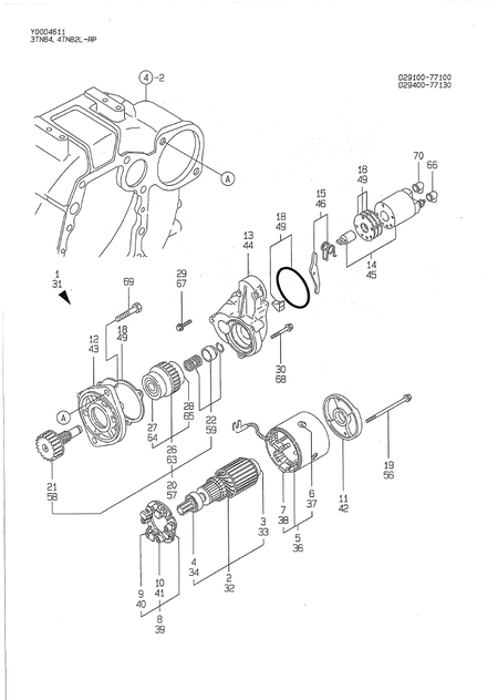STARTING MOTOR (4TN82L-RP)