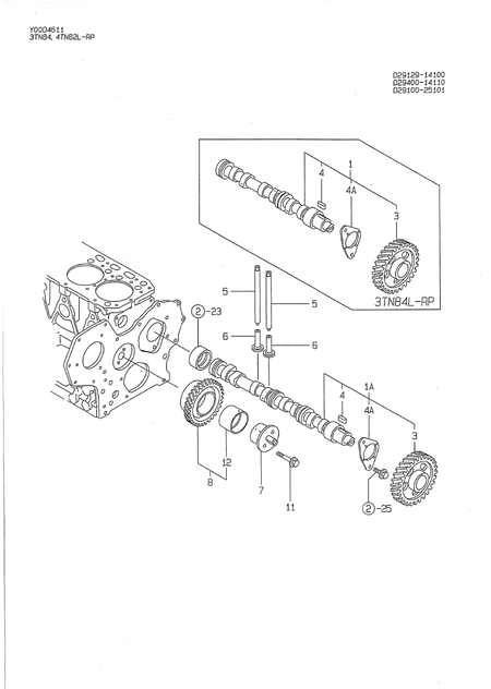 CAMSHAFT & DRIVE GEAR (4TN82L-RP)