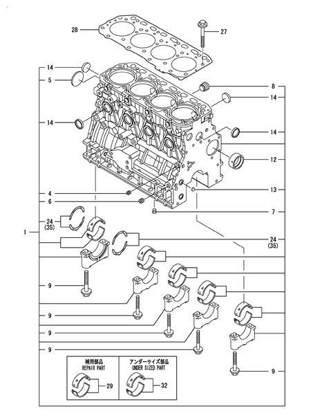 CYLINDER BLOCK (4TNV84T-ZDSAD)
