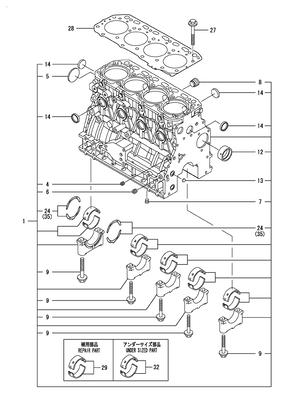 CYLINDER BLOCK (4TNV84T-ZDSAD) CYLINDER BLOCK (4TNV84T-ZDSAD)