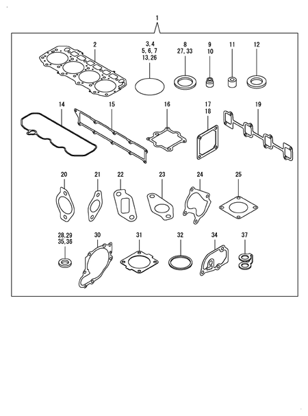 GASKET SET (4TNV98T-ZGGM)