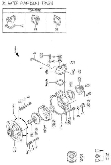 WATER PUMP(SEMI-TRASH) (40STE)