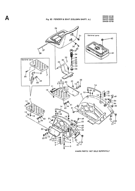 FENDER & SEAT (COLUMN SHIFT:A) (YM336D(COLUM)