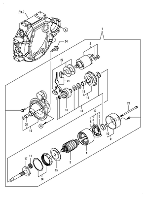 STARTER MOTOR (3TNV88C-DKW) STARTER MOTOR (3TNV88C-DKW)