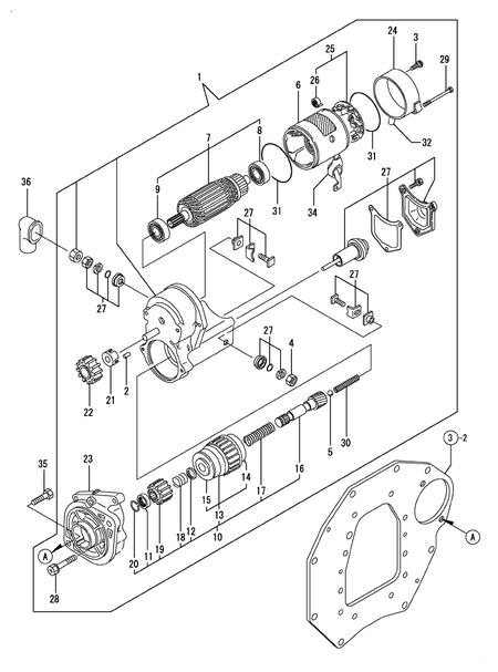 STARTING MOTOR (4TNV84-KLAN)