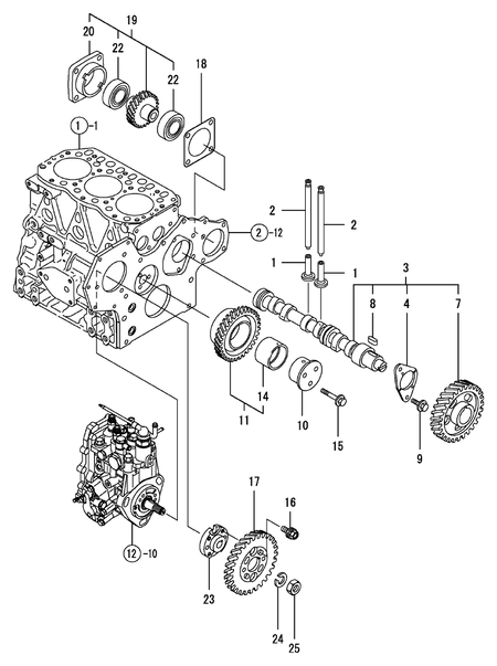 CAMSHAFT & DRIVING GEAR (3TNV82A-NRE) CAMSHAFT & DRIVING GEAR (3TNV82A-NRE)
