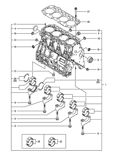 CYLINDER BLOCK (4TNV98C-GGE)