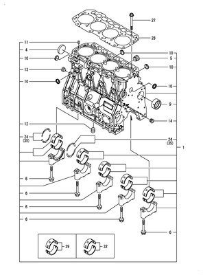 CYLINDER BLOCK (4TNV98C-GGE) CYLINDER BLOCK (4TNV98C-GGE)