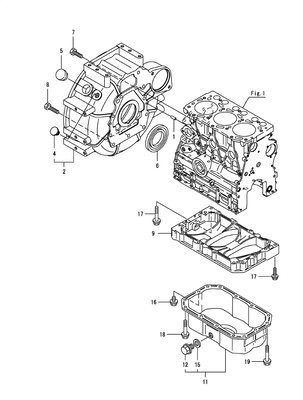 FLYWHEEL HOUSING & OIL SUMP (3TNV80FT-ZMYA) FLYWHEEL HOUSING & OIL SUMP (3TNV80FT-ZMYA)