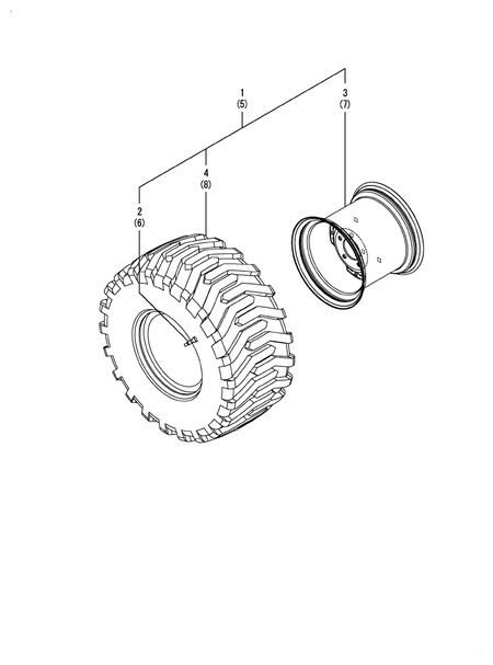 REAR WHEEL TIRE(R4) (SA223)