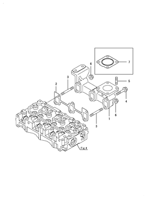 EXHAUST MANIFOLD (3TNM72-GGE) EXHAUST MANIFOLD (3TNM72-GGE)