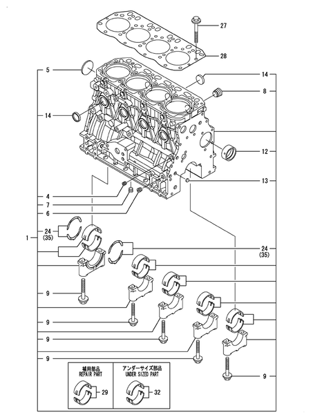 CYLINDER BLOCK (4TNV88-BPTB1T)