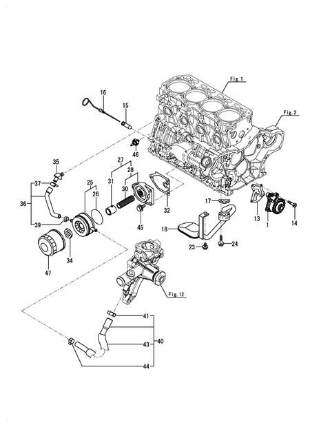 LUB. OIL SYSTEM (4TNV88C-KITL)
