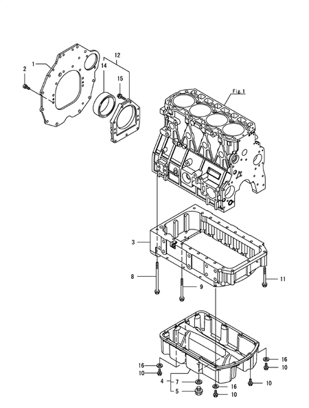 MOUNTING FLANGE & OIL SUMP (4TNV94L-PITL)
