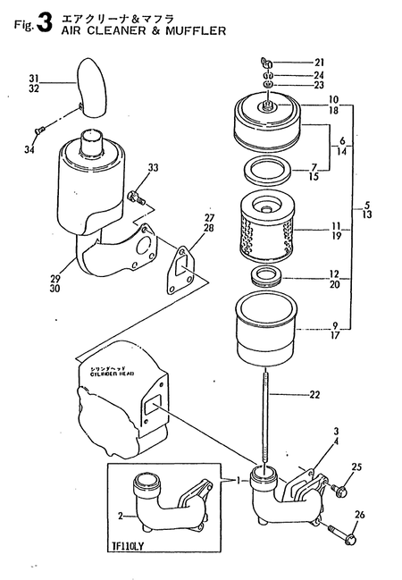 AIR CLEANER & SILENCER (TF85LY) AIR CLEANER & SILENCER (TF85LY)