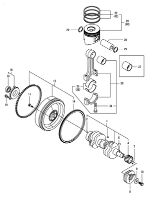 CRANKSHAFT & PISTON (3TNV86CT-DYEM) CRANKSHAFT & PISTON (3TNV86CT-DYEM)