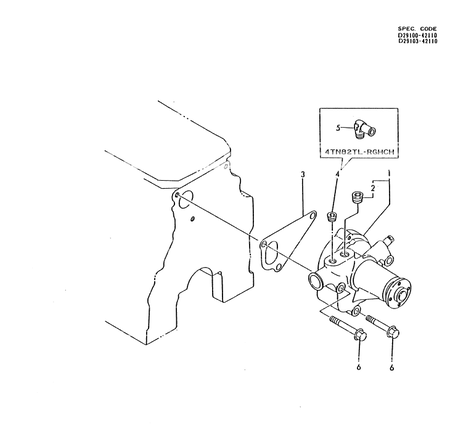 COOLING WATER PUMP (4TN82TL-RGB)